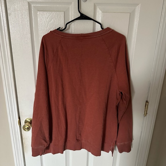 NWT Balance Collection - Burnt Orange Scoop Neck Crewneck - Picture 6 of 6